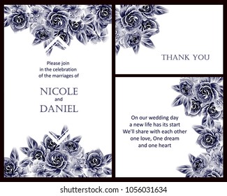 Invitation with floral background