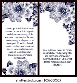 Invitation with floral background