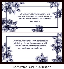 Invitation with floral background