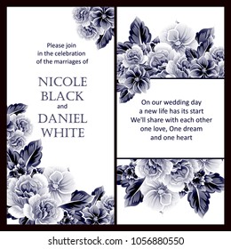 Invitation with floral background