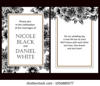 Invitation with floral background
