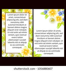 Invitation with floral background