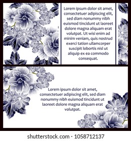 Invitation with floral background
