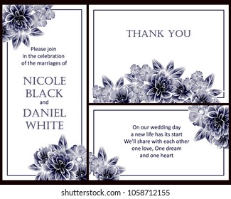 Invitation with floral background