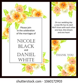 Invitation with floral background