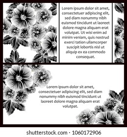 Invitation with floral background