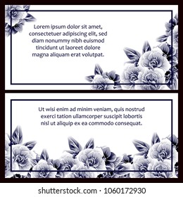 Invitation with floral background