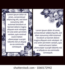 Invitation with floral background