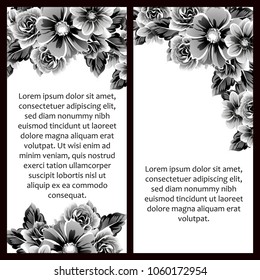 Invitation with floral background