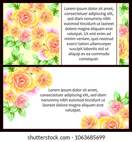 Invitation with floral background