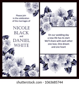 Invitation with floral background