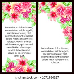 Invitation with floral background