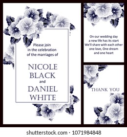 Invitation with floral background