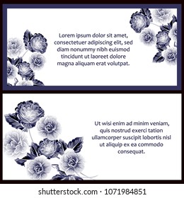 Invitation with floral background