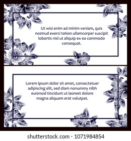 Invitation with floral background