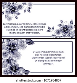 Invitation with floral background