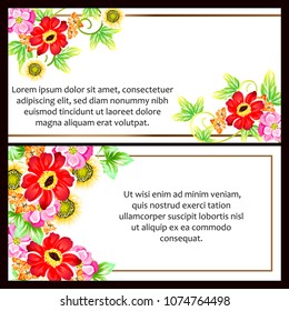 Invitation with floral background