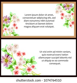 Invitation with floral background