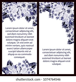 Invitation with floral background