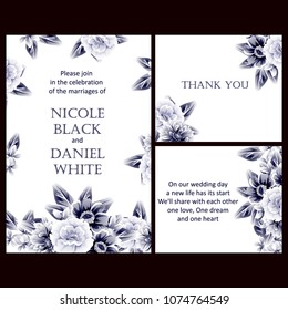 Invitation with floral background
