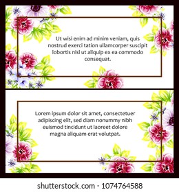 Invitation with floral background