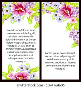 Invitation with floral background