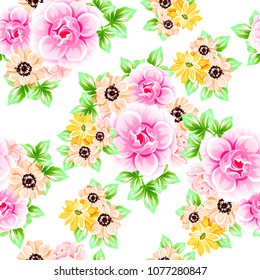 Invitation with floral background