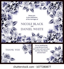 Invitation with floral background
