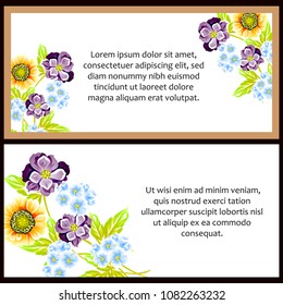 Invitation with floral background