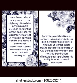 Invitation with floral background