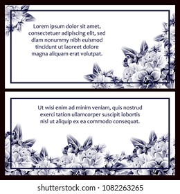 Invitation with floral background
