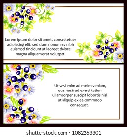 Invitation with floral background