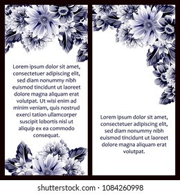 Invitation with floral background
