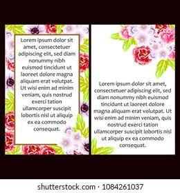 Invitation with floral background
