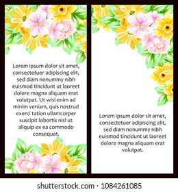 Invitation with floral background