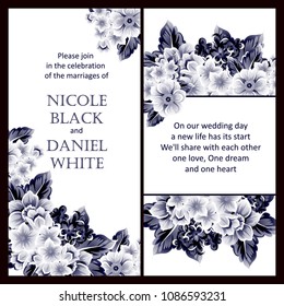 Invitation with floral background
