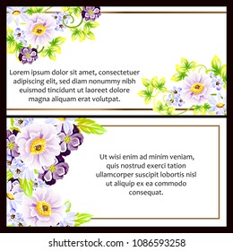 Invitation with floral background