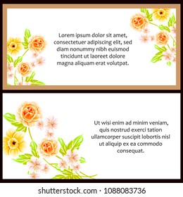 Invitation with floral background