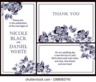 Invitation with floral background