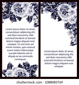 Invitation with floral background