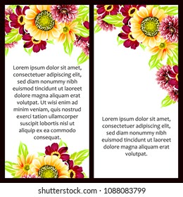 Invitation with floral background