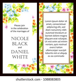 Invitation with floral background