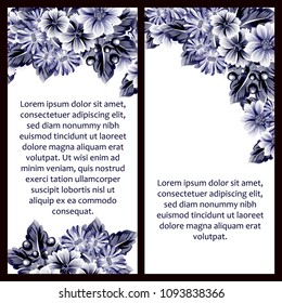 Invitation with floral background