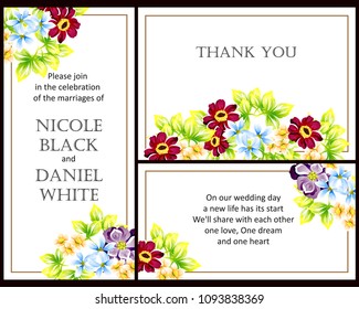 Invitation with floral background