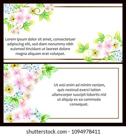 Invitation with floral background