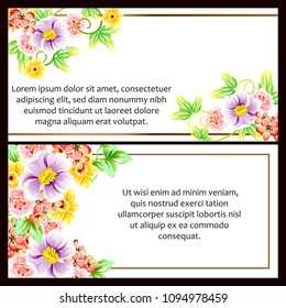 Invitation with floral background