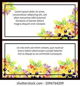 Invitation with floral background