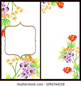 Invitation with floral background