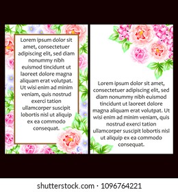 Invitation with floral background