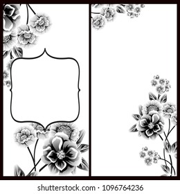 Invitation with floral background
